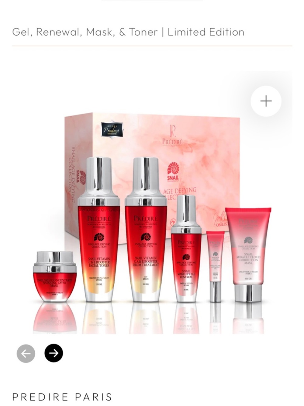 Prédiré Snail Age Defying Collection - Pink